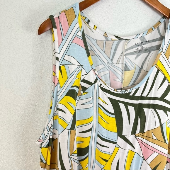 2/$25 Lane Bryant Swing Abstract Art Soft Stretch Business Casual Tank Top 22/24 - Picture 4 of 10